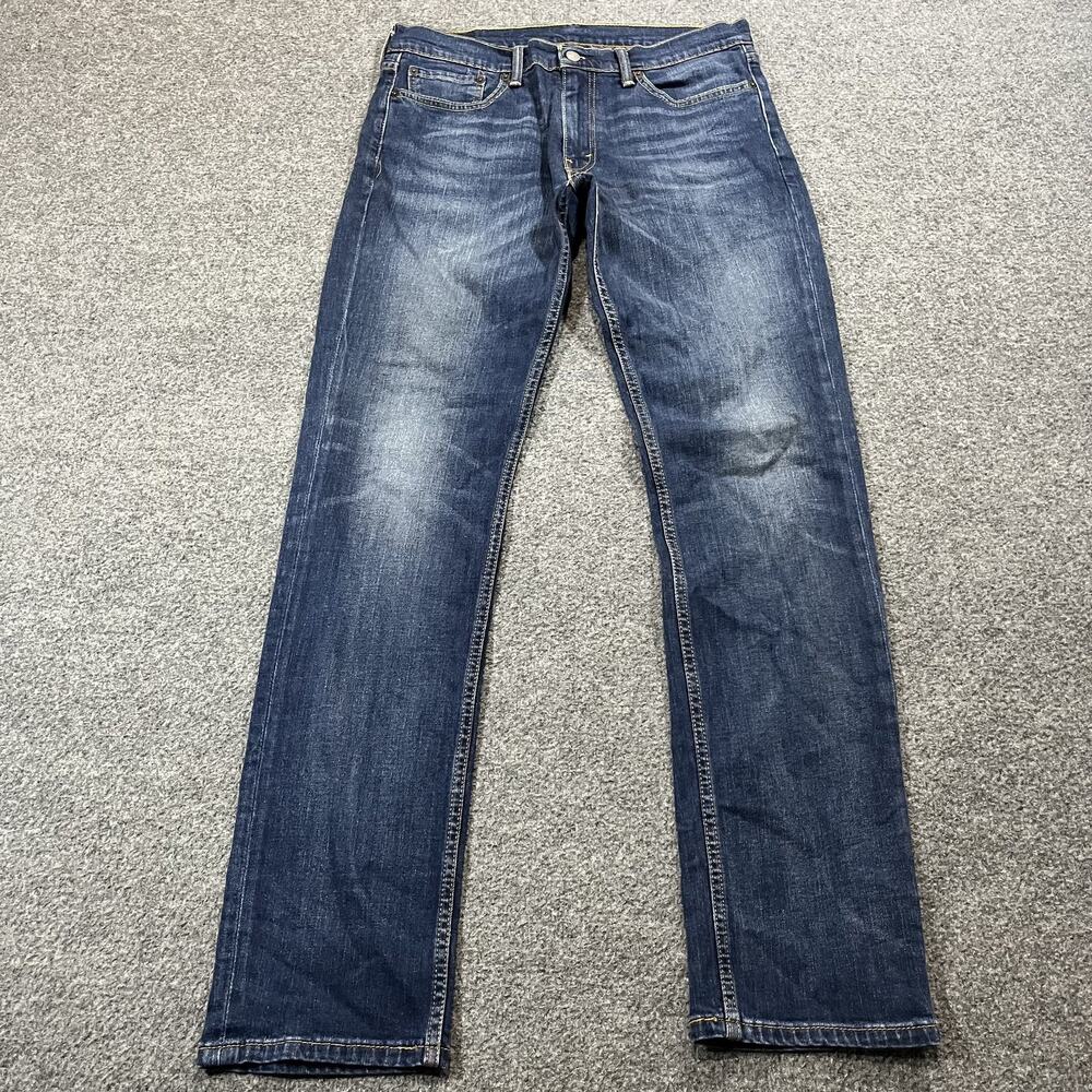 Levis 511 Jeans Mens 33 Blue Dark Wash Slim Cotton Pockets Denim